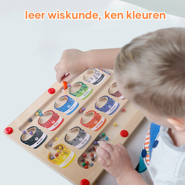 ColorMaze - Kreativ Magnetisk Farge- og Tall Labyrint Bolleheis