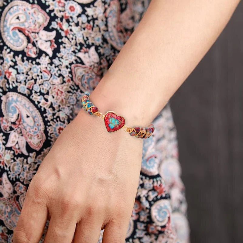 Skanto | Hjerte Jasper Armbånd