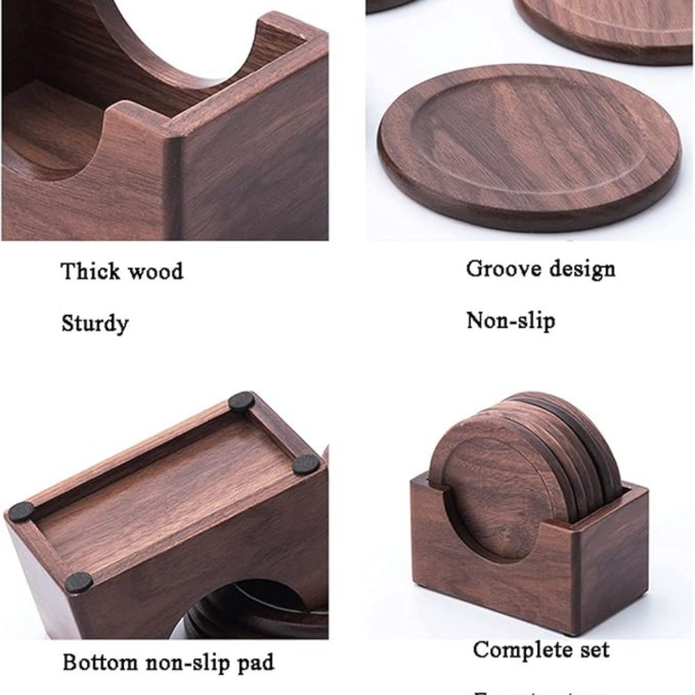 Skanto | Japansk stil tre coasters | 6 deler sett