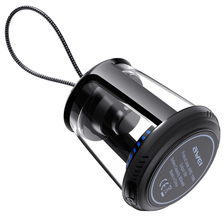 Skanto | Mini Trådløs TWS Høyttaler, med Bluetooth5.0, Stereo Lyd, IPX6 Vanntett & Kjølig Lys, for Bil, Hjem, Kontor & Mer (1-Pack)
