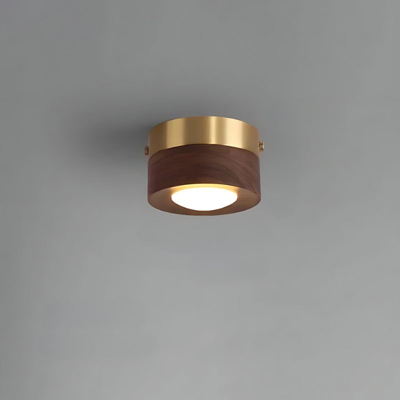Skanto | Valnøtt taklampe med LED spotlight