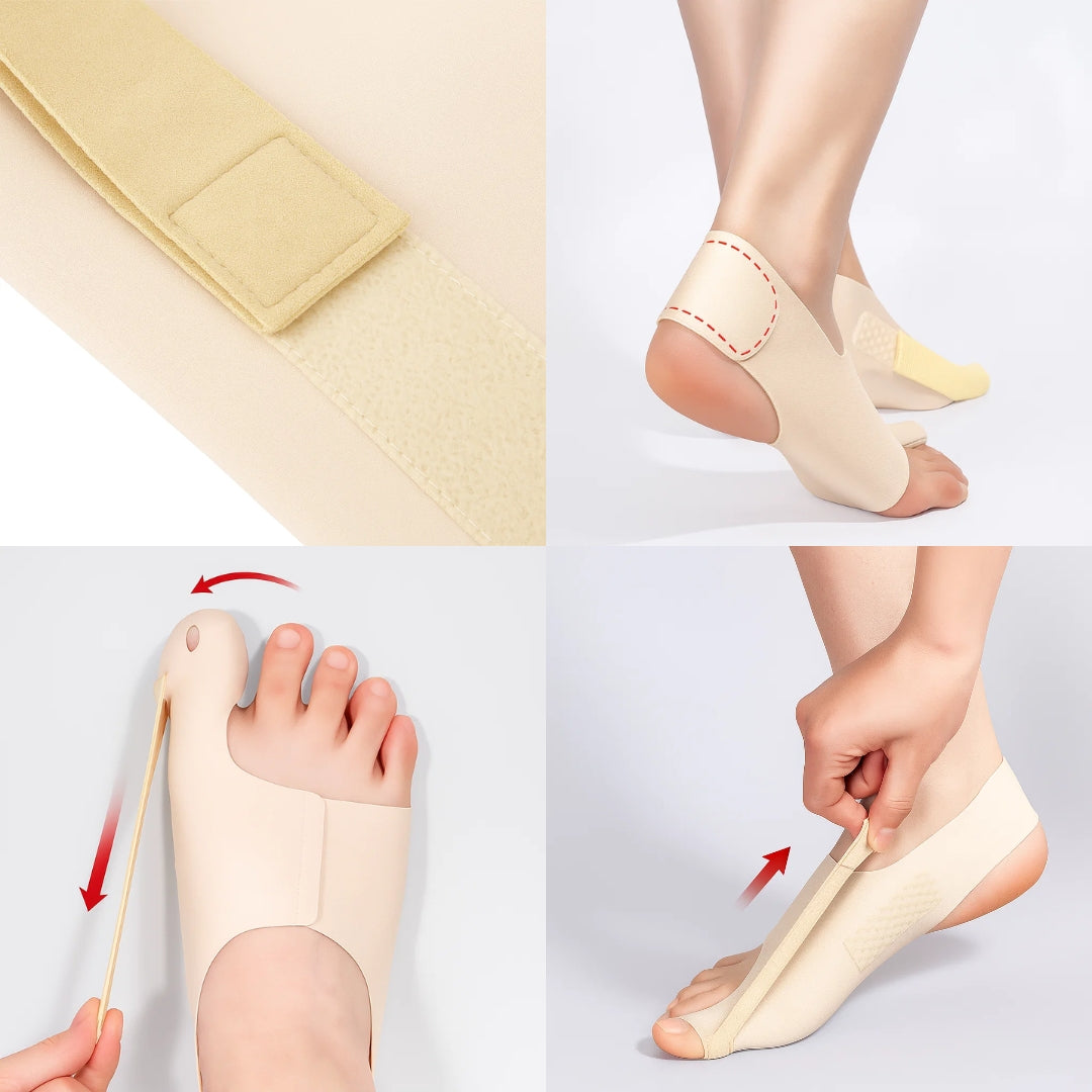 Smertereduserende gelpadding – Ultra-slim stretchstoff – Hverdagskomfort og justering for hallux valgus Skanto