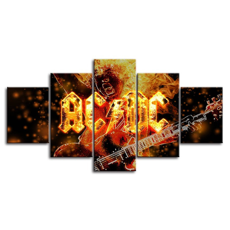 ACDC - Lerret Veggkunst Maleri | Skanto