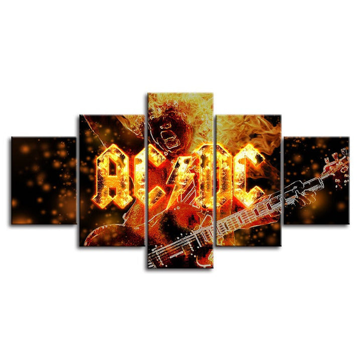 ACDC - Lerret Veggkunst Maleri | Skanto