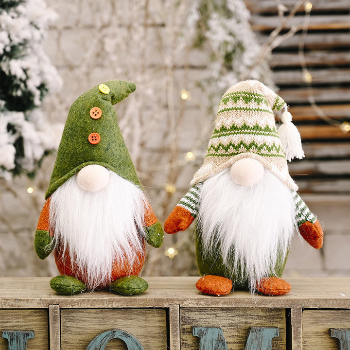 Skanto | Julegrønn Ansiktsløs Gammel Mann Alf Figurine