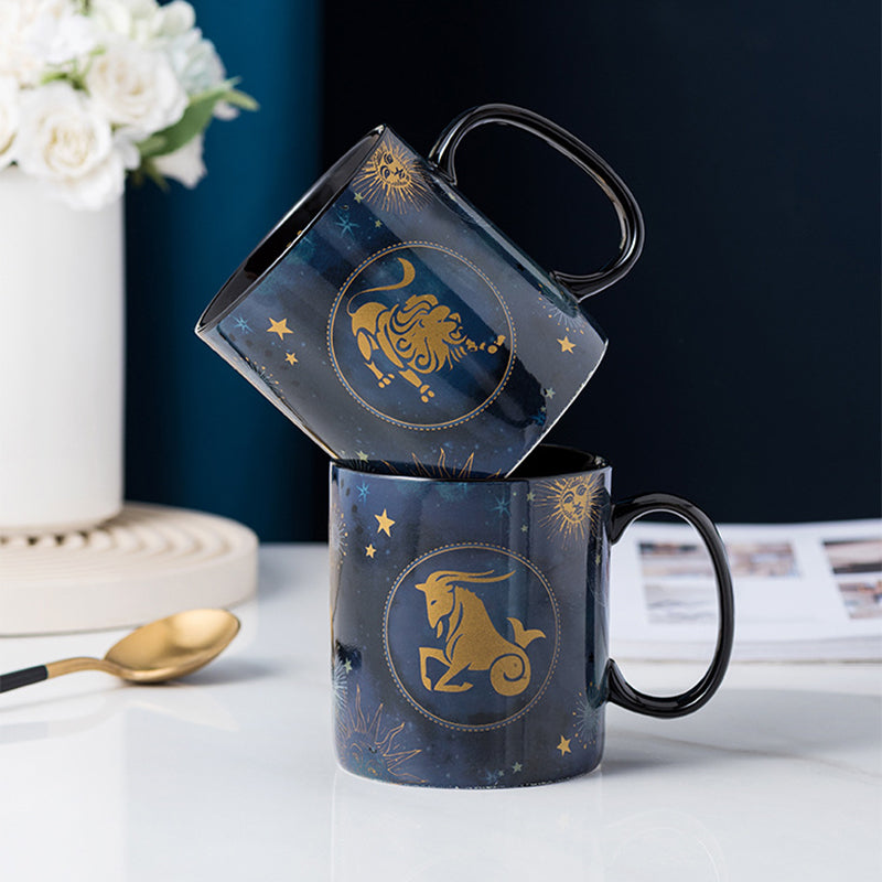 12 Konstellasjoner Krus Kobalt Blå Keramikk Kaffe Krus | Skanto