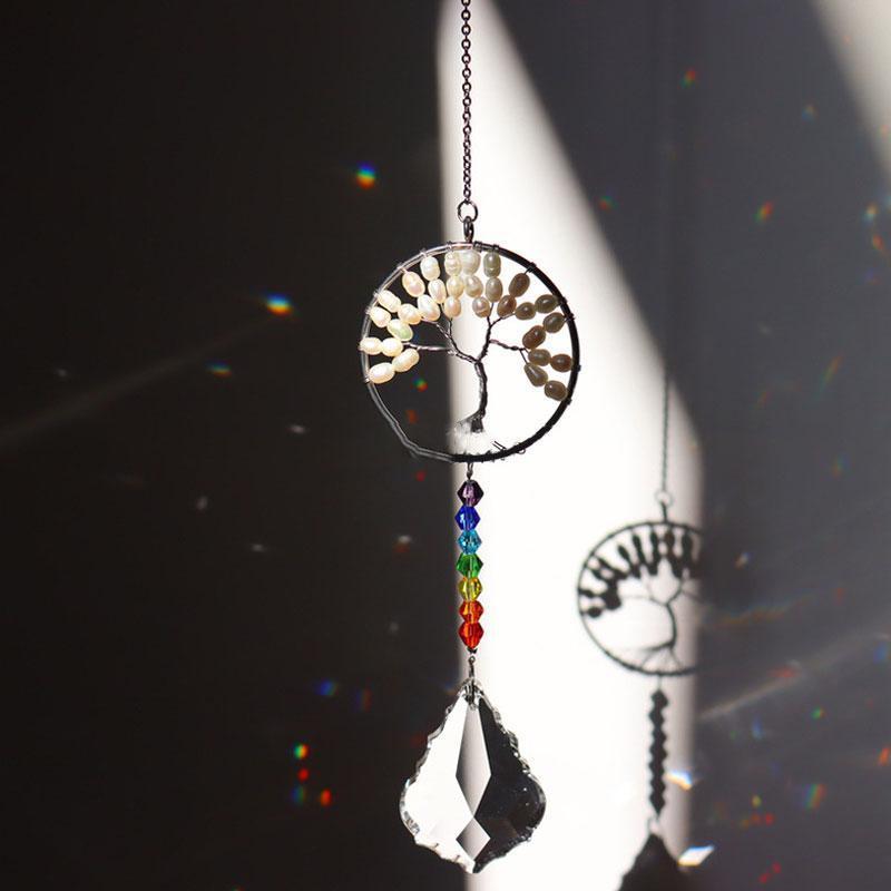 Crystal Wind Chime Tree Of Life Suncatcher | Skanto