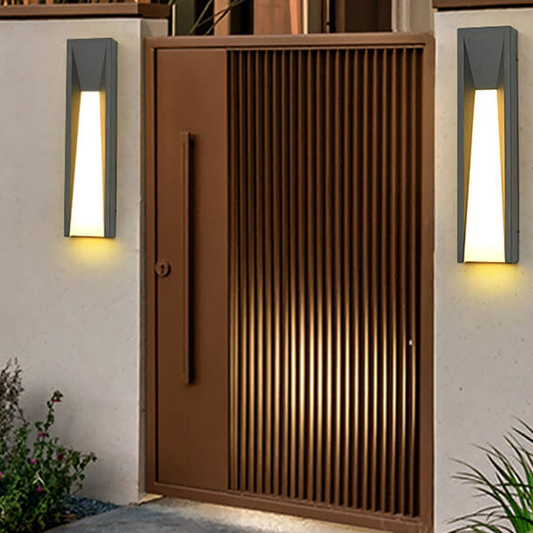 Vanntett Enkel Strip Design LED Utendørs Vegglampe | Skanto