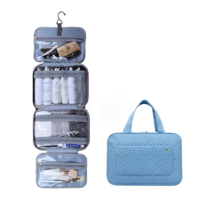 Skanto | Travelique Reiset kosmetikkorganisator | Kompakt & Vannavvisende | Med 4 Rom & 360° Hake | For Kvinner & Menn