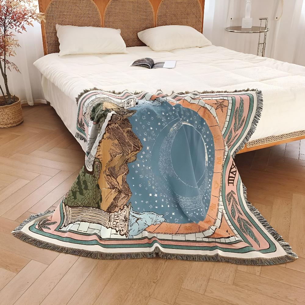 Skanto | Moon Tarot Tapestry Blanket