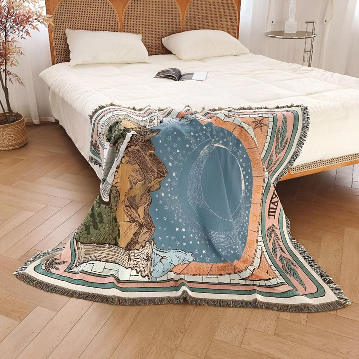 Skanto | Moon Tarot Tapestry Blanket