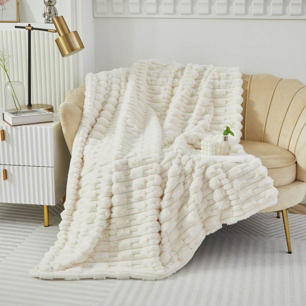 Skanto | Plush myk falsk kanin teppe