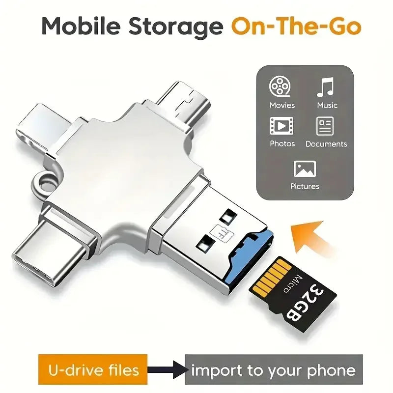 Skanto | 4 I 1 Flash Drive Kortleser