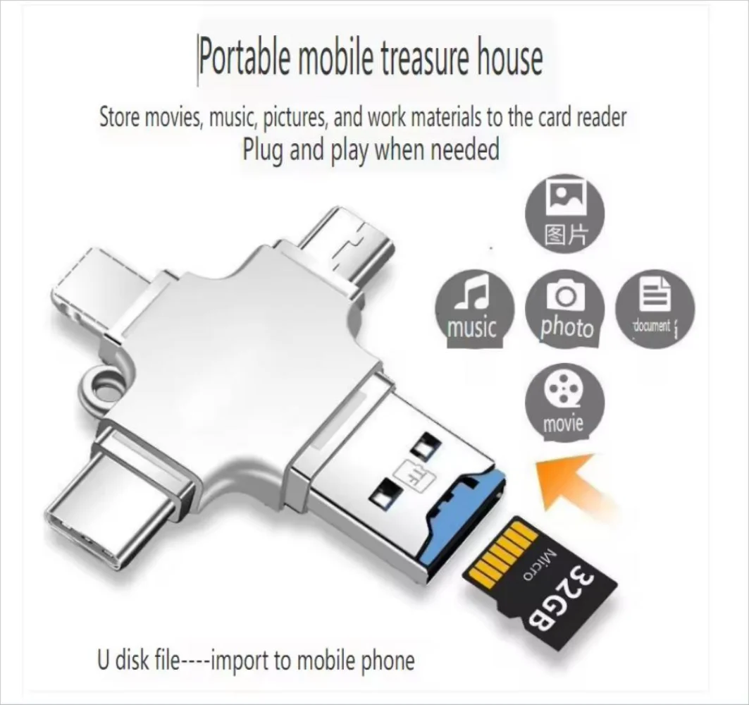 Skanto | 4 I 1 Flash Drive Kortleser