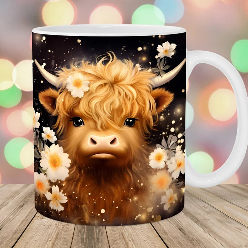Highland Cow Keramisk Kaffe Mugge | Skanto