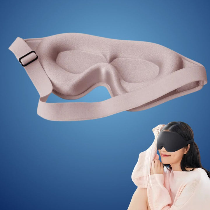 DreamSeal 3D Søvn Øyemasker | Lysblokkerende Maske - Søvn Blindfold - for Reiser - Meditasjon - Insomni - Dyp Søvn - Justerbar Stropp Skanto