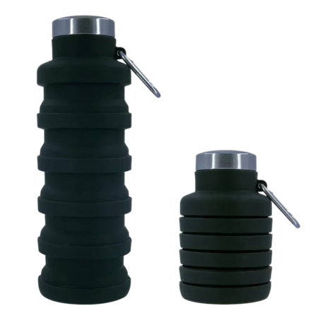 Skanto | Sammenleggbar silikon vannflaske – Portable foldbar reise- og sportsflaske kopp