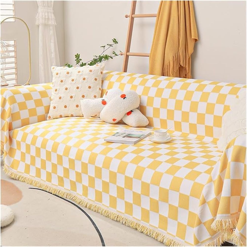 Skanto | Rutete Anti-Ripe Sofa Dekke