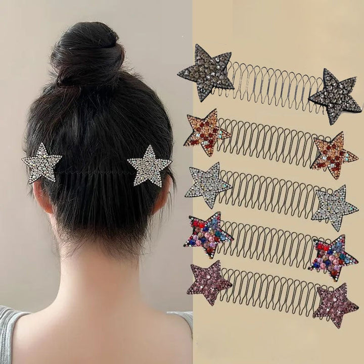 Rhinestone Star Hårkamssett (5 deler) | Skanto