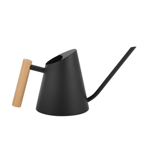 Skanto | Moderne vannkanne med trehåndtak – Stilren vannkanne for planter i hagen