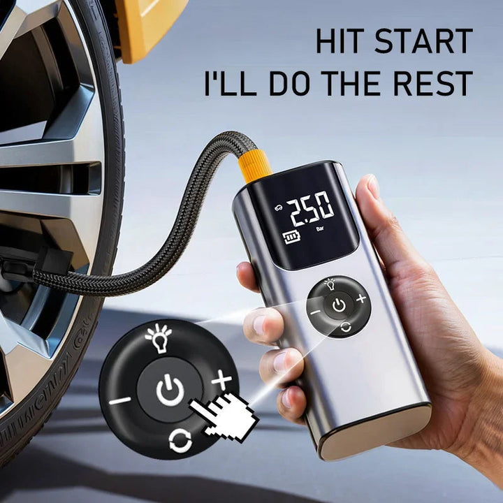 Skanto | Mini Trådløs Automatisk Bil Dekk Luftkompressor Pumpe