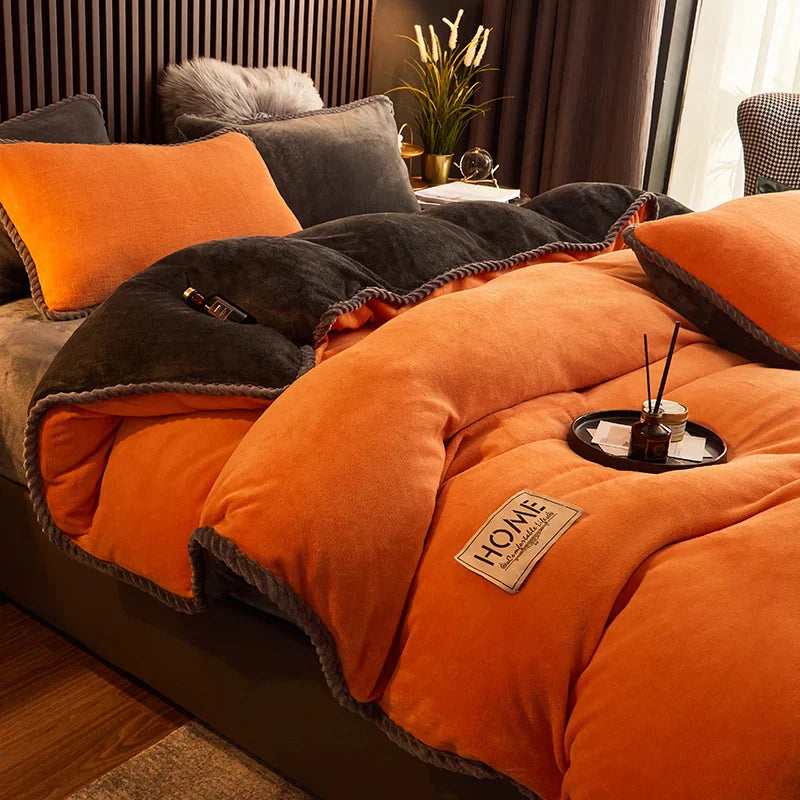 Skanto | Luksus Fløyel Fleece Dynecover Sett - PlushHaven
