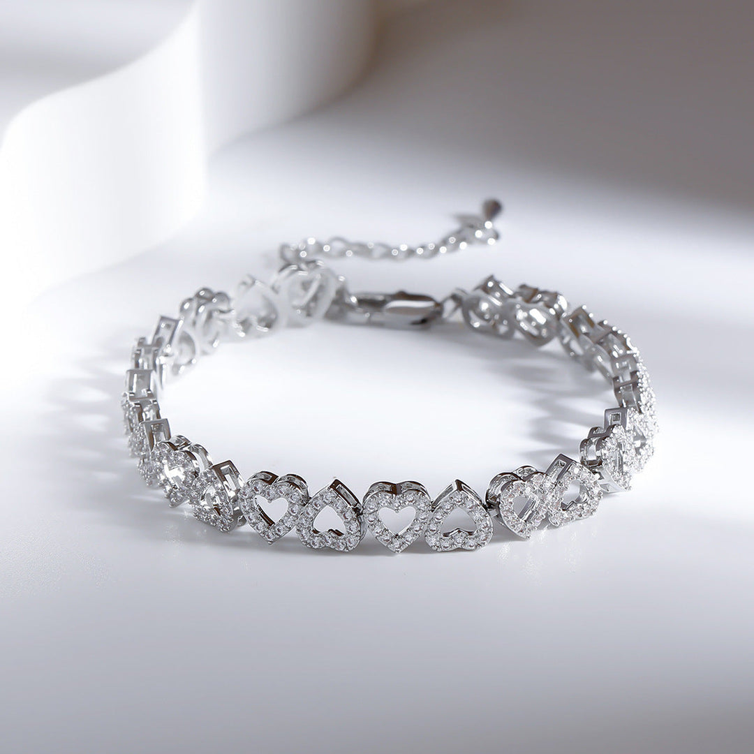 Skanto | Kjærlighet Hjerter Diamantarmbånd