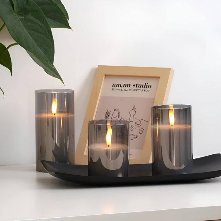 Skanto | Eterisk 3D flammeløs stearinlys | 3stk sett