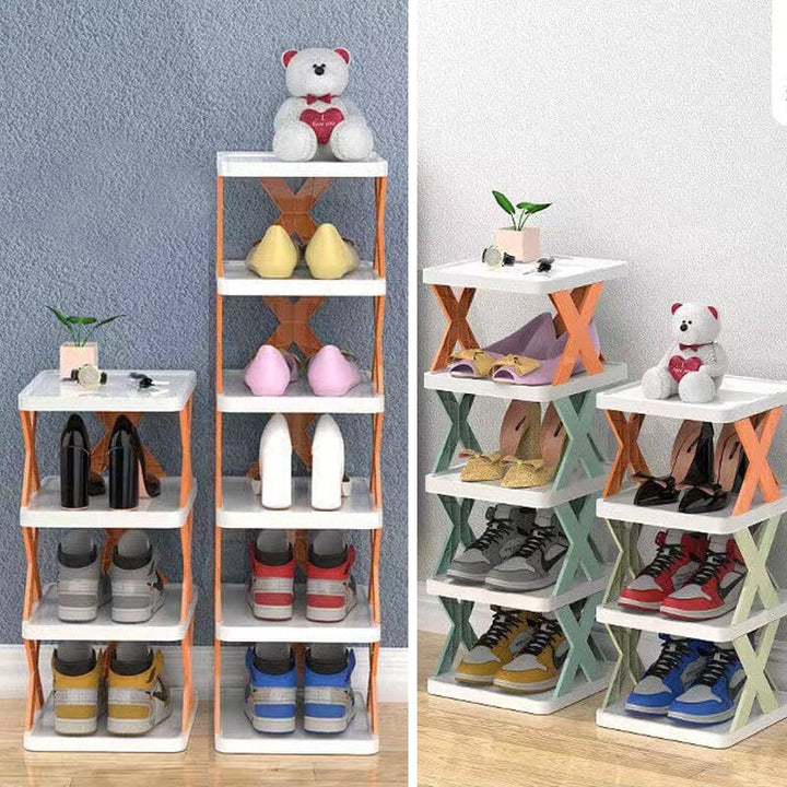Foldbar Multi-Lags Skoholder, Skoplassering Hylle Organiser | Skanto