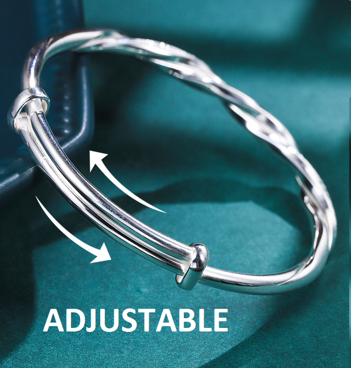 Elegant Vridde Sølv Armbånd Skanto