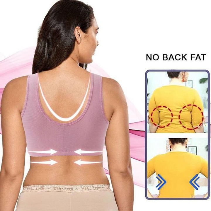 Skanto | Plus Size Front Closure Elastic Push Up Comfort Bra