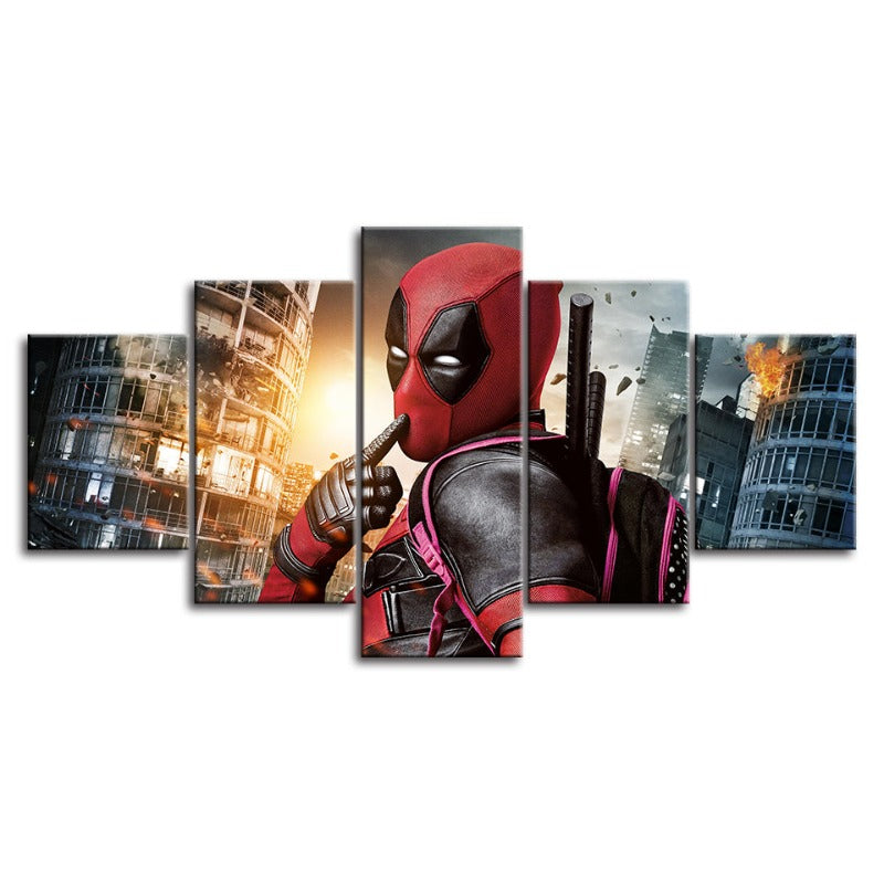5 stk Deadpool - lerret veggkunst maleri | Skanto