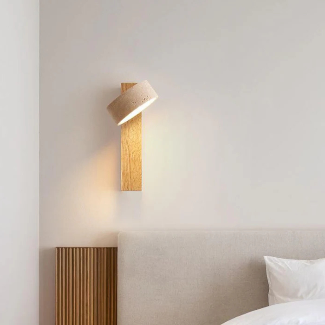 Skanto | Wabi Sabi Vegglampe | Travertin Veggbelysning Innendørs