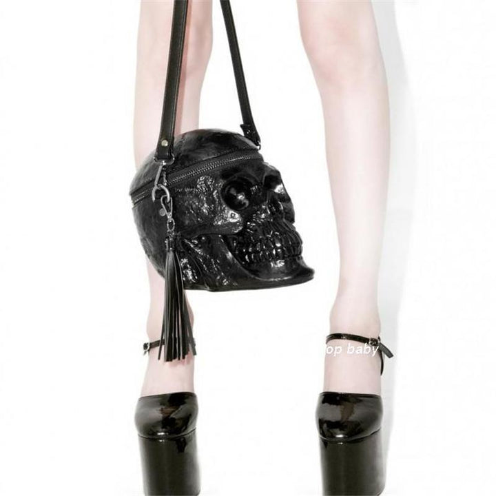 Skanto | Skeleton Head Black Skull Bag