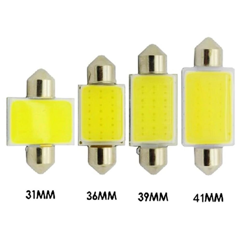 Skanto | 10stk Bilinteriør Lysdome COB 1.5W DC12V LED Pærer Lampeplate