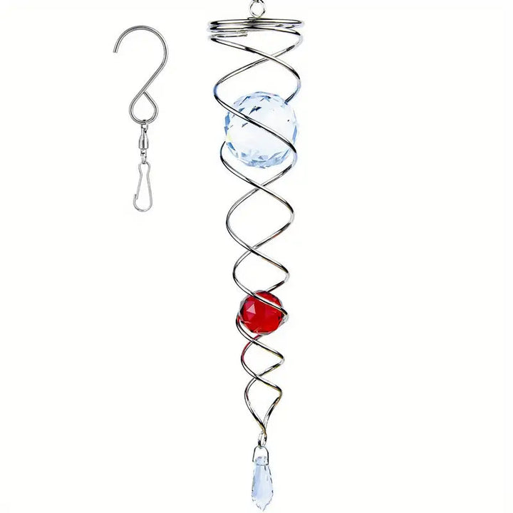 Vindklokker Dekor Krystall Sentralkule Spiral Hale Vindspinner Stabiliser | Skanto