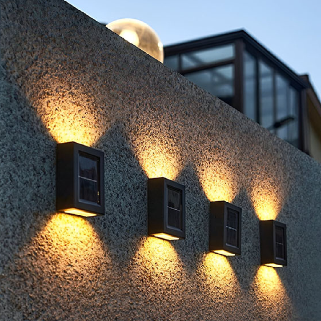 Solcel-drevet LED utendørs vegglampe for energieffektivitet | Skanto