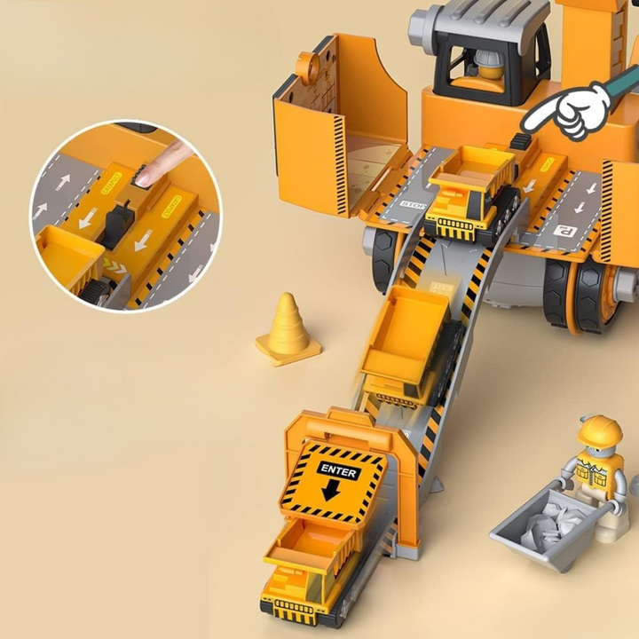 Skanto | LittleBuilder – Bygge lastebil, gravemaskin og kran leke sett for barn