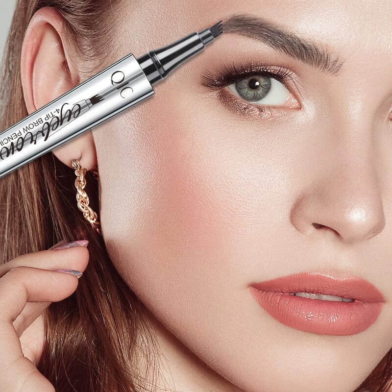 Skanto | 3D vanntett Microblading brynspenn 4 gaffeltipper tatoveringspenn