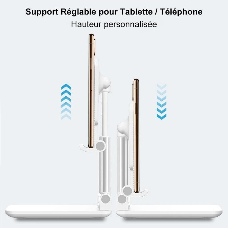 Skanto | Justerbar Ergonomisk Sammenleggbar Tablet/Telefon Stativ