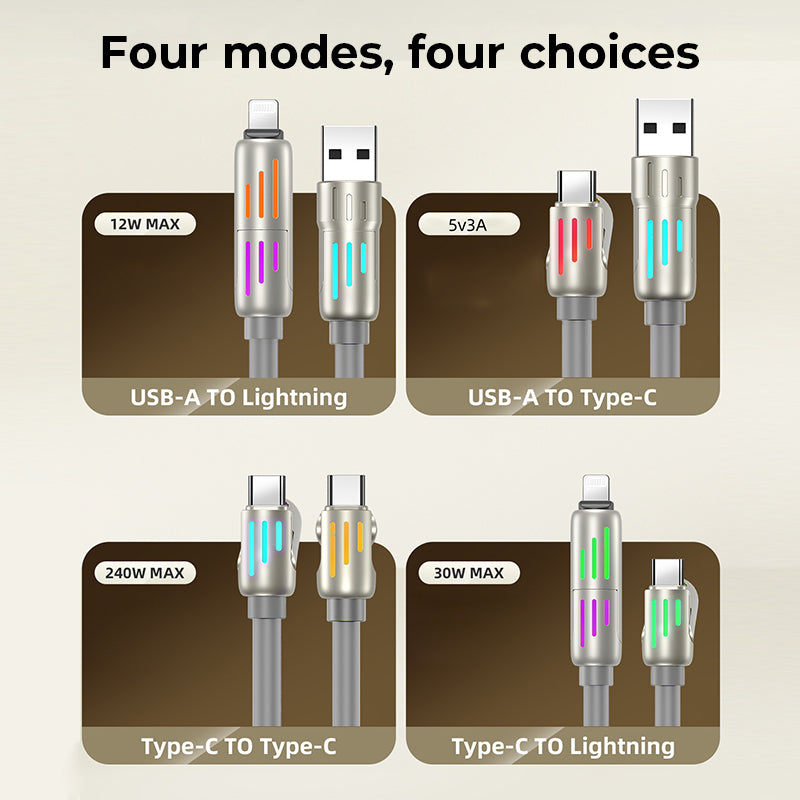 240W 4-i-1 USB C Kabel | Skanto