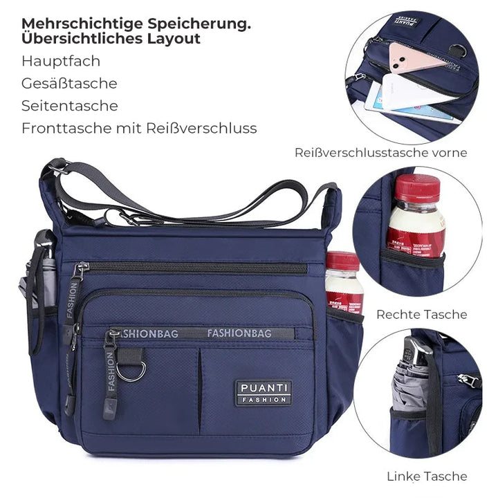 Herre messenger bag med flere lommer | Skanto