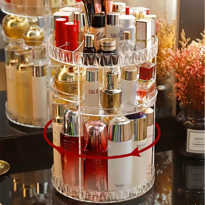 Diamond Pattern Rotation Cosmetic Box Skanto
