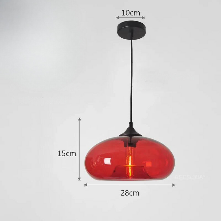 Skanto | Vintage Pendellampe av Farget Glass