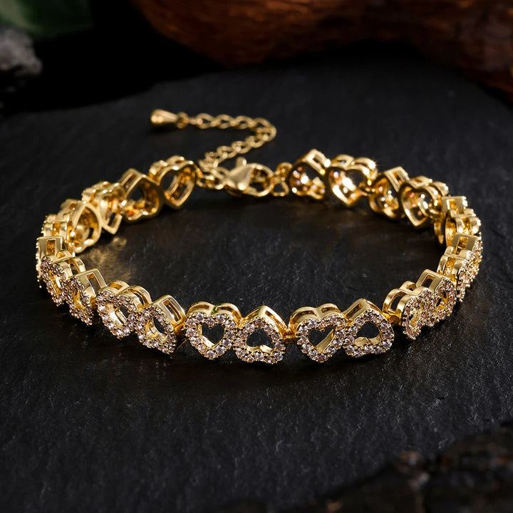 Skanto | Love Hearts Diamant Armbånd