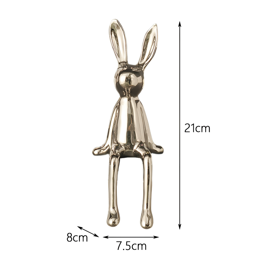 Skanto | Skinnende Keramisk Kanin Figurine