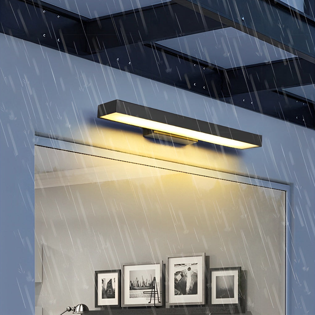 Moderne LED-vegglampe med bevegelsessensor og svart hus
