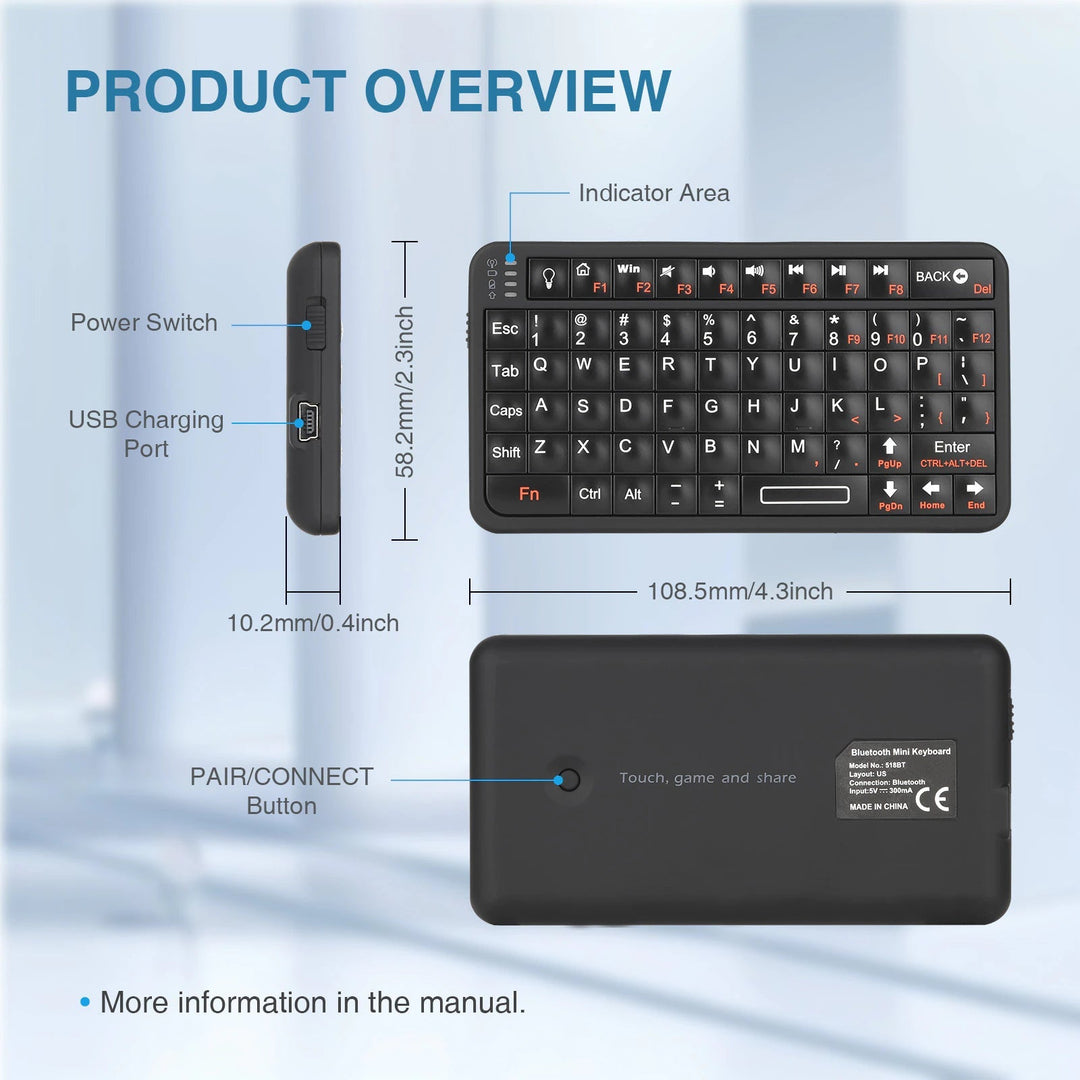 Skanto | 2i1 Trådløst Frihets Air Tastatur