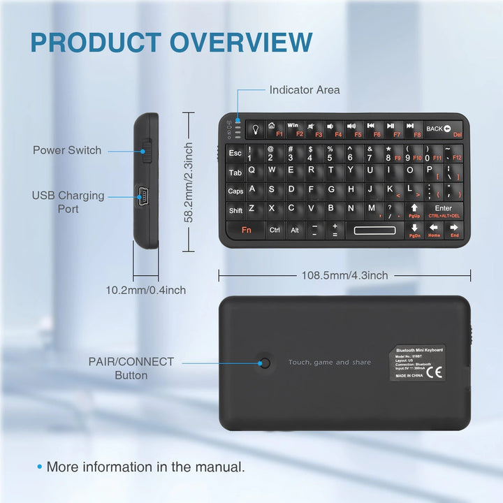 Skanto | 2i1 Trådløst Frihets Air Tastatur