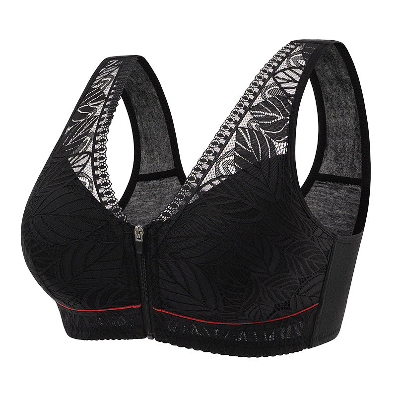 Skanto | Ensfarge Lacy Lingerie med Frontglidelås